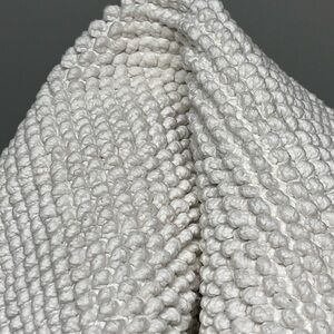Textured White Area Rug